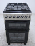 BlueFlame DG5402XPZU 50 cm Freestanding Gas Cooker With Double Cavity Oven - Silver