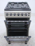 BlueFlame DG5402XPZU 50 cm Freestanding Gas Cooker With Double Cavity Oven - Silver
