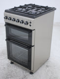 BlueFlame DG5402XPZU 50 cm Freestanding Gas Cooker With Double Cavity Oven - Silver