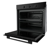 Ferre QBP8- BL - 60cm Electric Built-in Oven - 68L - Turbo Fan & Turbo Resistant & Grill Resistant - Black