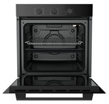 Ferre QBP6- BL - 60cm Electric Built-in Oven - 68L - Turbo Fan & Turbo Resistant & Grill Resistant -   Black