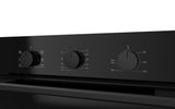Ferre QBP6- BL - 60cm Electric Built-in Oven - 68L - Turbo Fan & Turbo Resistant & Grill Resistant -   Black