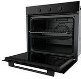 Ferre QBP6- BL - 60cm Electric Built-in Oven - 68L - Turbo Fan & Turbo Resistant & Grill Resistant -   Black