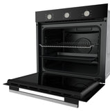 Ferre QBPRM 641 CS - 60cm Electric Built-in Oven - 68L - Turbo Fan & Turbo Resistant & Grill Resistant - Black