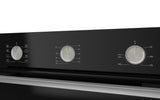 Ferre QBPRM 641 CS - 60cm Electric Built-in Oven - 68L - Turbo Fan & Turbo Resistant & Grill Resistant - Black