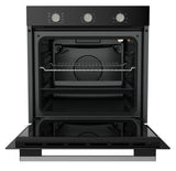Ferre QBPRM 641 CS - 60cm Electric Built-in Oven - 68L - Turbo Fan & Turbo Resistant & Grill Resistant - Black