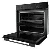 Ferre 60cm Electric Built-in Oven & 60cm Ceramic Hob (1 Dual Zone) & 50cm Pyramid Hood Pack - Black 1