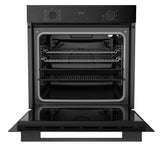 Ferre 60cm Electric Built-in Oven & 60cm Ceramic Hob (1 Dual Zone) & 50cm Pyramid Hood Pack - Black 1