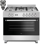 Ferre F9S50GF-X3-IN 90cm Gas Range Cooker With Double Turbo Fan & 5 Burner(1 Wok) - Stainless Steel