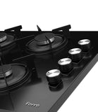 Ferre 2140 BL - 60cm Built - in Gas Hob - 4 Burners - Black Glass - Ferre Cooker