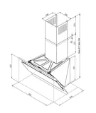 Ferre 60cm Electric Built - in Oven & Gas Hob & Chimney Cooker Hood Pack - Layered - Stainless Steel 2 - Ferre Cooker