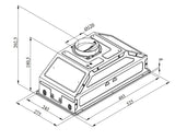 Ferre 60cm Electric Built-in Oven & 60cm Gas Hob & 50cm SilentArt Integrated Cooker Hood