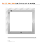 Ferre 60cm Electric Built-in Oven & 60cm Gas Hob & 50cm SilentArt Integrated Cooker Hood