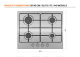 Ferre 60cm Electric Built-in Oven & 60cm Gas Hob & 50cm SilentArt Integrated Cooker Hood