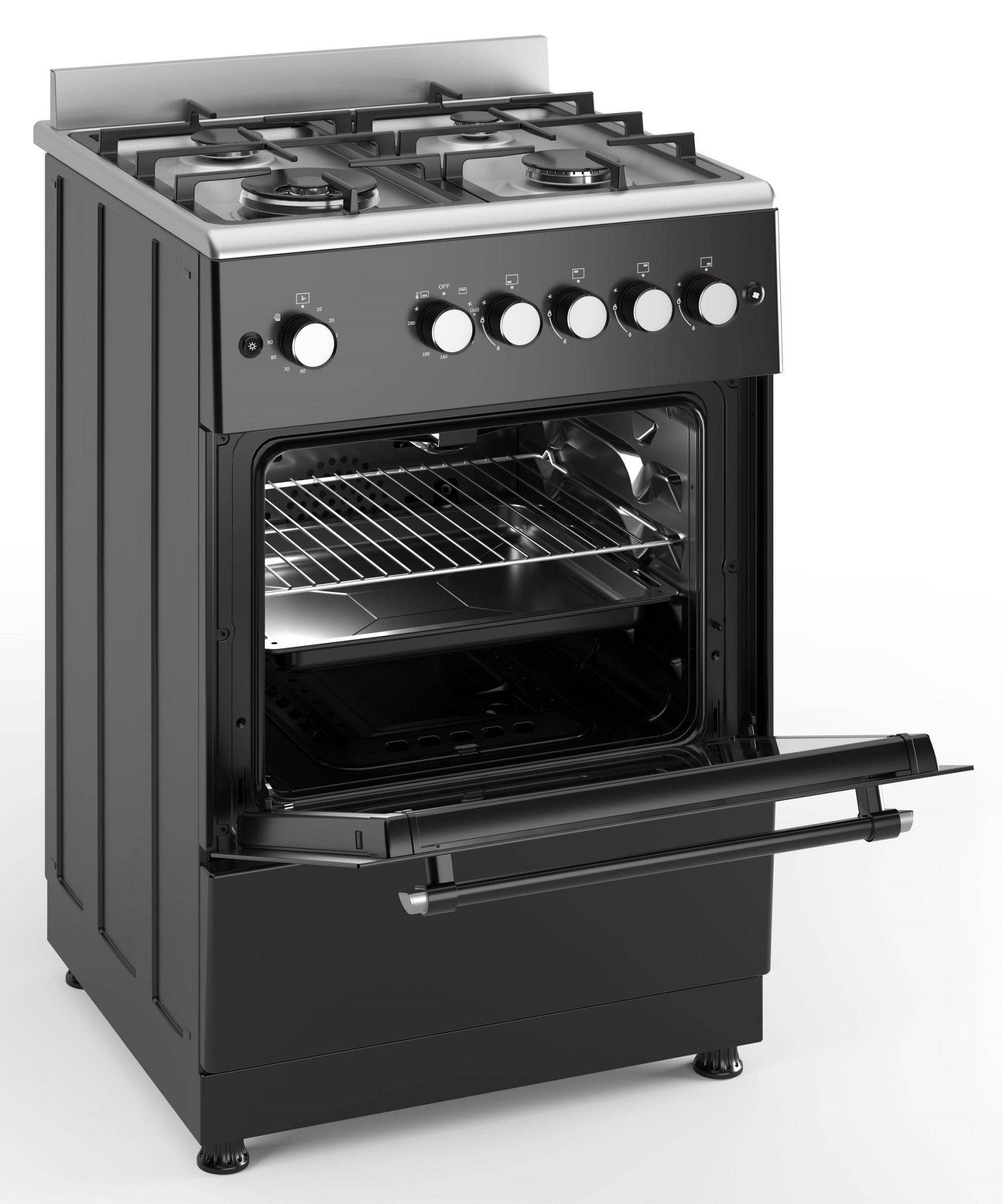 Black freestanding cooker best sale