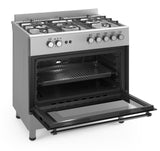 Ferre F9S50GF - X3 - IN 90cm Gas Range Cooker With Double Turbo Fan & Wok Burner - Stainless Steel - Ferre Cooker