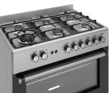 Ferre F9S60GF - IN 90cm Gas Range Cooker With Double Turbo Fan & 6 Burner(1 Wok) Gas Hob - Stainless Steel - Ferre Cooker