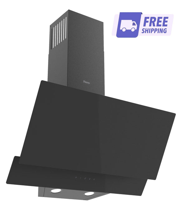 Ferre H602T - BL 60cm Cooker Hood - Double Glass - Touch Control - Black - Ferre Cooker