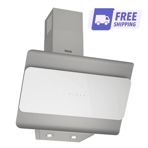 Ferre LYTCH - WH 60cm Cooker Hood - Layered - Touch Control - White - Dove Grey - Ferre Cooker