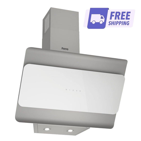 Ferre LYTCH - WH 60cm Cooker Hood - Layered - Touch Control - White - Dove Grey - Ferre Cooker