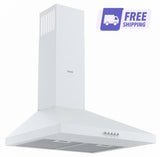 Ferre PH500 - PWH 50cm Pyramid Hood - White - Ferre Cooker