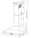 Ferre 90cm Gas Range Cooker & 60cm Pyramid Chimney Hood Pack - Black