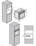 Ferre QBPRM 641 CS - 60cm Electric Built - in Oven - 68L - Turbo Fan & Turbo Resistant & Grill Resistant - Black - Ferre Cooker