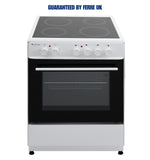 BlueFlame KCF 1000.60 60 cm VitroCeramic Freestanding Electric Cooker - White