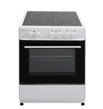 BlueFlame KCF 1000.60 60 cm VitroCeramic Freestanding Electric Cooker - White