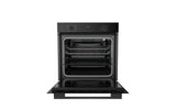 Ferre 60cm Electric Built-in Oven & Gas Hob & Chimney Cooker Hood Pack - Dual Plane - Black - Ferre Cooker