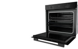 Ferre 60cm Electric Built-in Oven & Gas Hob & Chimney Cooker Hood Pack - Dual Plane - Black - Ferre Cooker