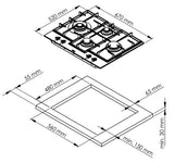Ferre 60cm Electric Built-in Oven & Gas Hob & Chimney Cooker Hood Pack - Stainless Steel - Ferre Cooker