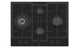 Ferre ED075W - 65cm Built-in Gas Hob - 4 Burners - Cast Iron Pan Supports - Black Glass Body - Ferre Cooker