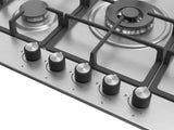 Ferre EL008 - 70cm Built-in Gas Hob - 5 Burners - Cast Iron Pan Supports - Ferre Cooker