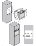 Ferre QXDMD 642 CB - 60cm Electric Built-in Oven - 73L - FryArt Turbo Fan & Turbo Resistant & Grill Resistant - White - Ferre Cooker