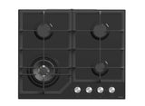 Ferre SA025 - 60cm Built-in Gas Hob - Black Glass - Cast Iron Pan Supports - Ferre Cooker