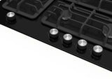 Ferre SL135 - 70cm Built-in Gas Hob - 5 Burners - Black Glass - Cast Iron Pan Supports - Ferre Cooker